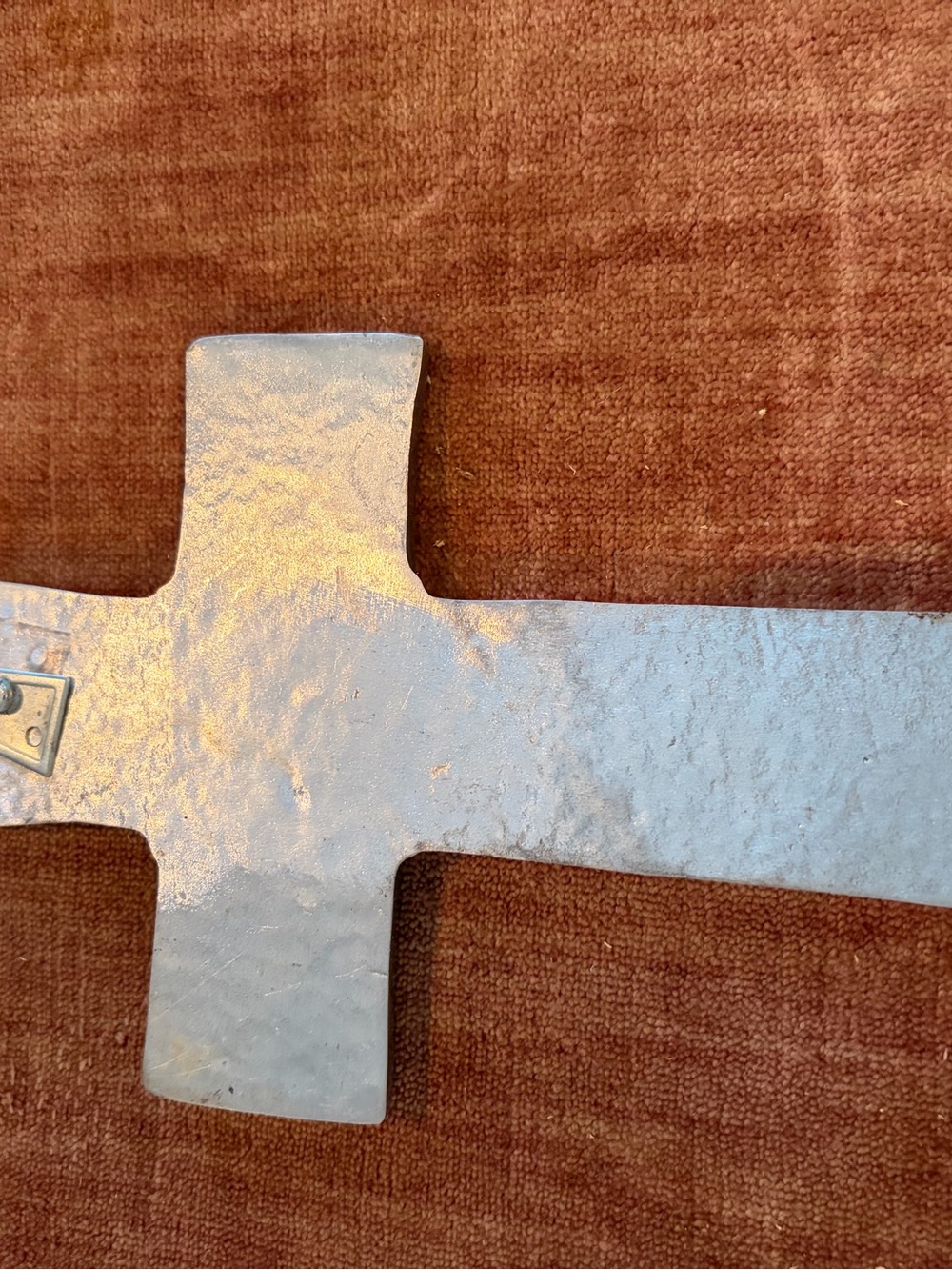 EUC Pewter Angel Cross Wall Hanging - Picture 3 of 3